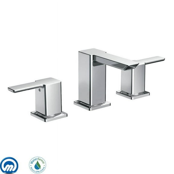 Moen 90 Degree Chrome Two-Handle Bathroom Faucet