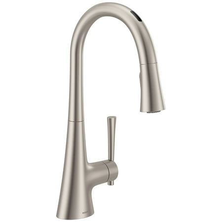 Moen 9126EVSRS Kurv Single Handle Pull Down Touchless Kitchen Faucet with Voice Activation in Spot Resist Stainless