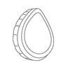 Clear Plastic Modern Hot/Cold Index Knob Insert Kit