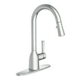 thumbnail image 1 of Moen Adler Chrome Single Hole One-Handle Pull Down Kitchen Faucet, 87233, 1 of 8