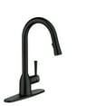 thumbnail image 1 of Moen Adler Matte Black Single Hole One-Handle Pull Down Kitchen Faucet, 87233BL, 1 of 10