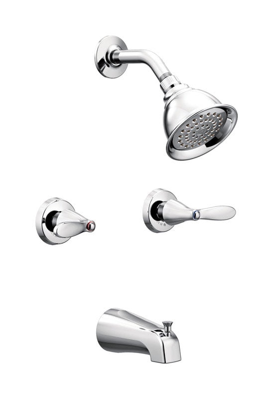 Moen Adler Two Handle Chrome Tub and Shower Faucet