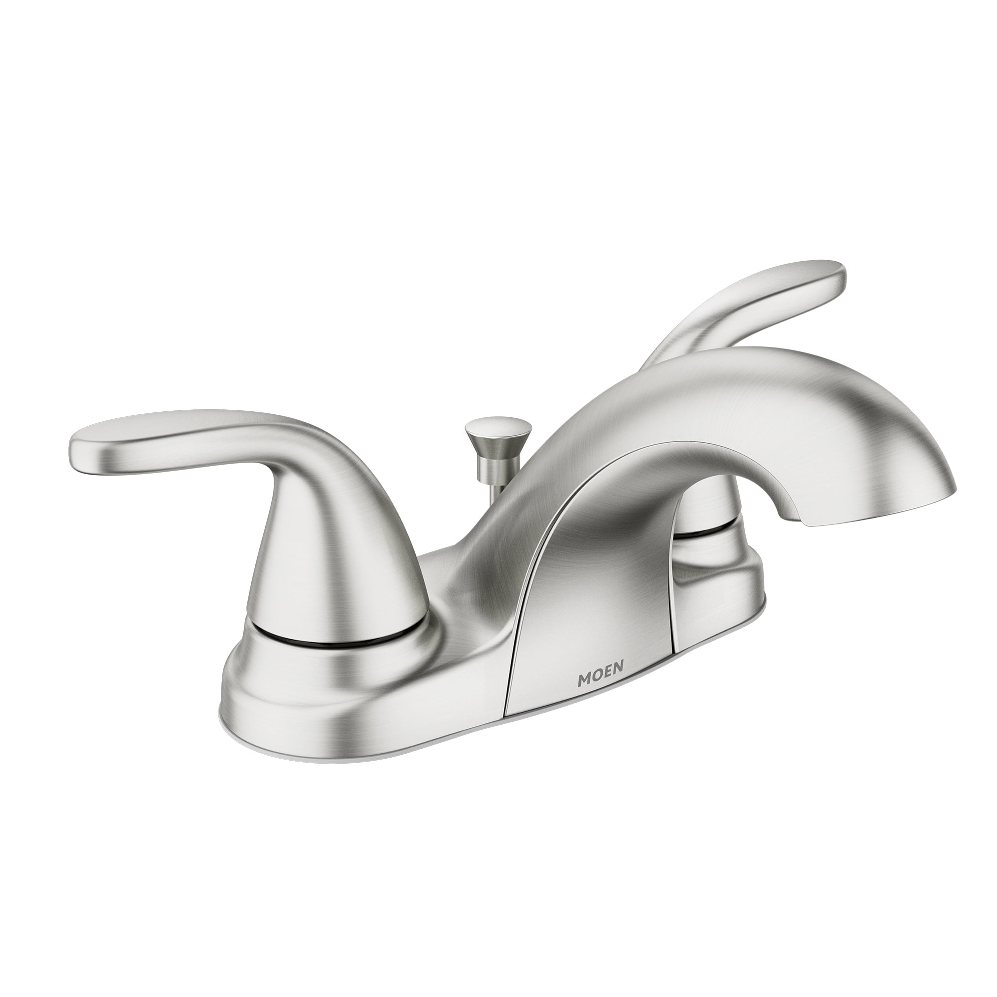 Moen Adler Two-Handle 4" Centerset Spot Resist Brushed Nickel Bathroom Faucet