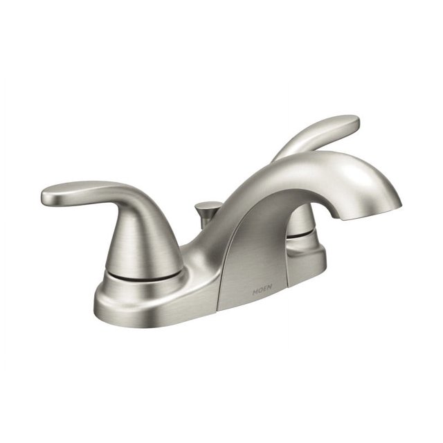 Moen Adler Bathroom Two-Handle Lavatory Faucet, Brushed Nickel Finish ...