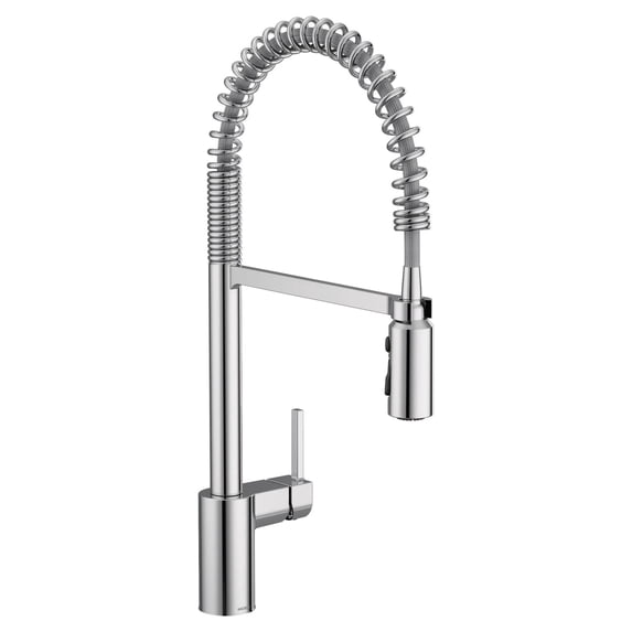 Moen Align Chrome One-Handle Pre-Rinse Spring Pulldown Kitchen Faucet with Pull Down Sprayer and Power Boost