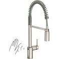 thumbnail image 1 of Moen Align Spot Resist Stainless Steel Motionsense Wave Sensor Touchless One-Handle High Arc Spring Pre-Rinse Pulldown Kitchen Faucet with Sprayer, 5923EWSRS, 1 of 7