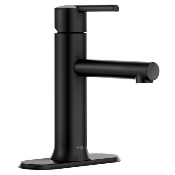Moen Arlys Black Single Handle Bathroom Faucet 4 in.