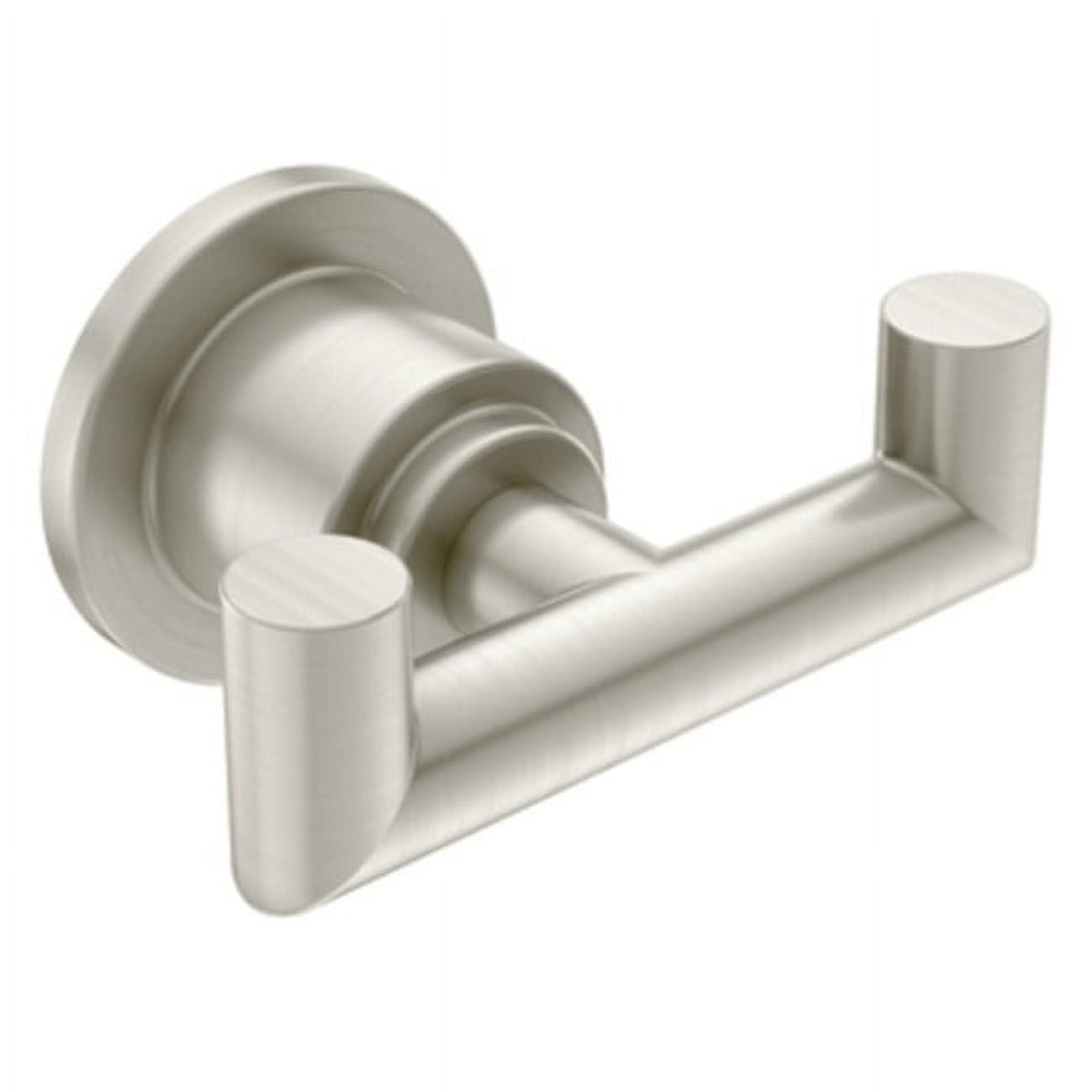 Brushed Nickel Modern Double Robe Hook