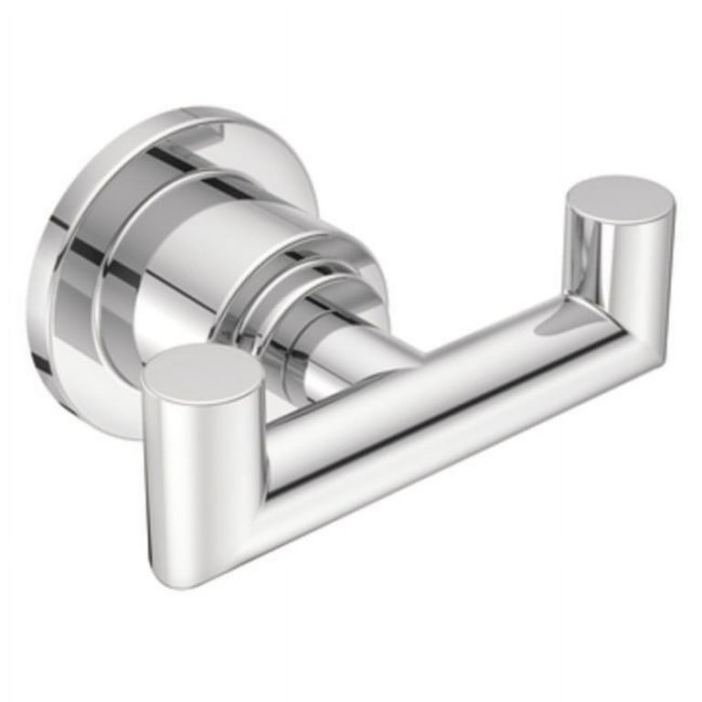 Moen DN9203CH Chrome Towel Bar With Hooks - Bathroom Towel Holder, Easy Installation
