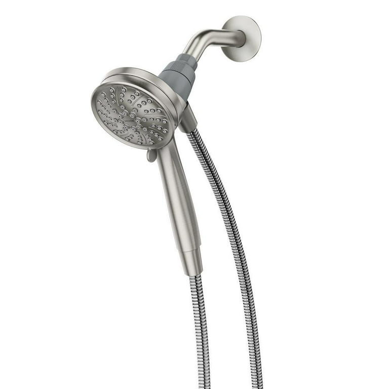 Attract with Magnetix 6-Spray 5.5 in. Single Wall Mount Handheld Adjustable Shower Head in Spot Resist Brushed Nickel Attract with Magnetix 6-Spray 5.5 in. Single Wall Mount Handheld Adjustable Shower Head in Spot Resist Brushed Nickel