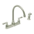 thumbnail image 1 of Moen Banbury Spot Resist Stainless Two-Handle High Arc Kitchen Faucet with Side Spray, 1 of 4