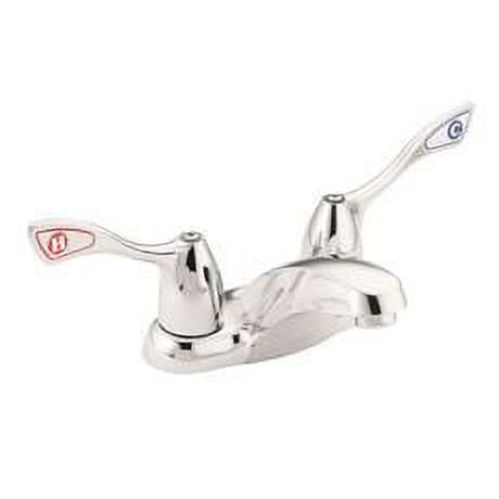 Moen Bathroom Faucet Wrist Blade 4 In. Less Drain, Chrome Plated, 1.2 Gpm, Lead Free