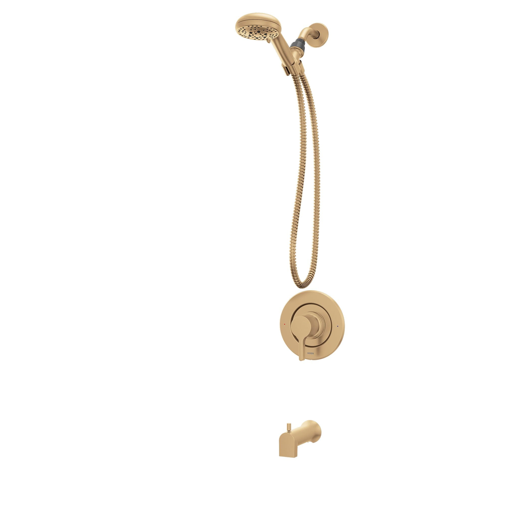 Bronzed Gold Nickel Handheld Wall Mounted Shower Faucet Set