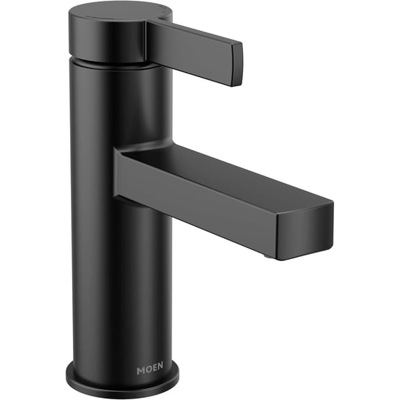 MOEN 84774BL Beric Single Hole Single Handle Bathroom Faucet in Matte Black