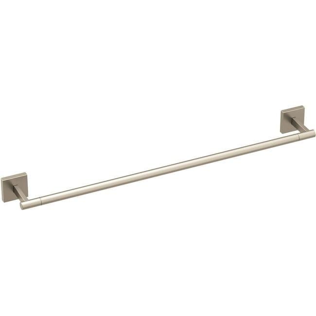Modern Brushed Nickel Wall Mounted Towel Bar, 24-inch