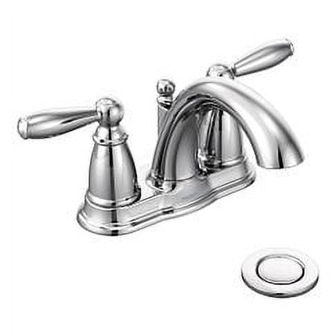 Moen 6610 Brantford Two Handle Centerset Bathroom Faucet with Pop-Up Drain Chrome