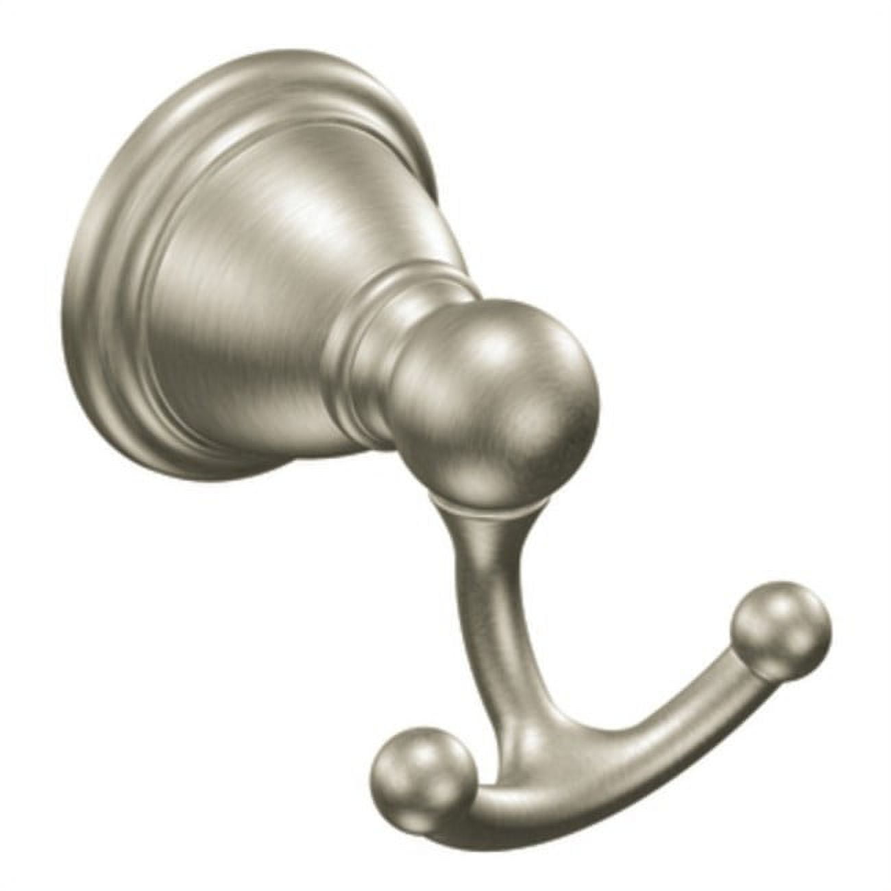 Brushed Nickel Modern Double Wall Mounted Robe Hook