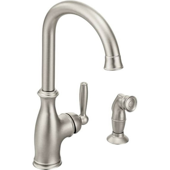 Moen Brantford Spot Resist Stainless One-Handle Kitchen Faucet