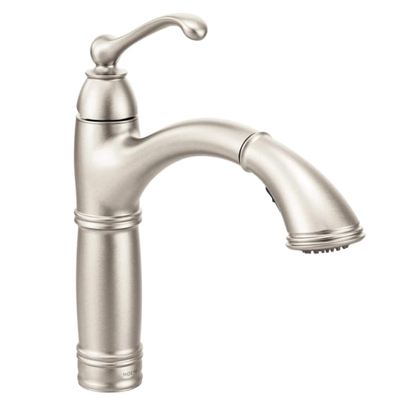 Moen Brantford Spot Resist Stainless One-Handle Pullout Kitchen Faucet Featuring Power Clean and Reflex