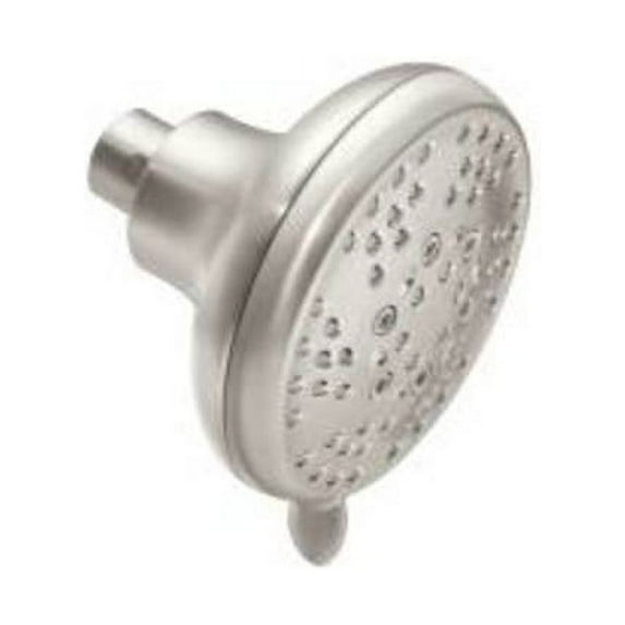 Moen Brushed Nickel Five-Function 4" Diameter Spray Head Eco-Performance Showerhead
