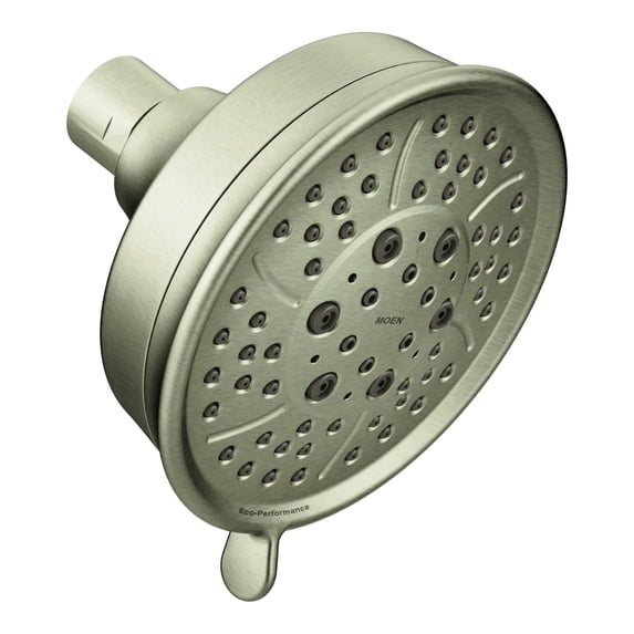 Moen Brushed Nickel Four-Function 4-3/8" Eco-Performance Showerhead, 3638EPBN
