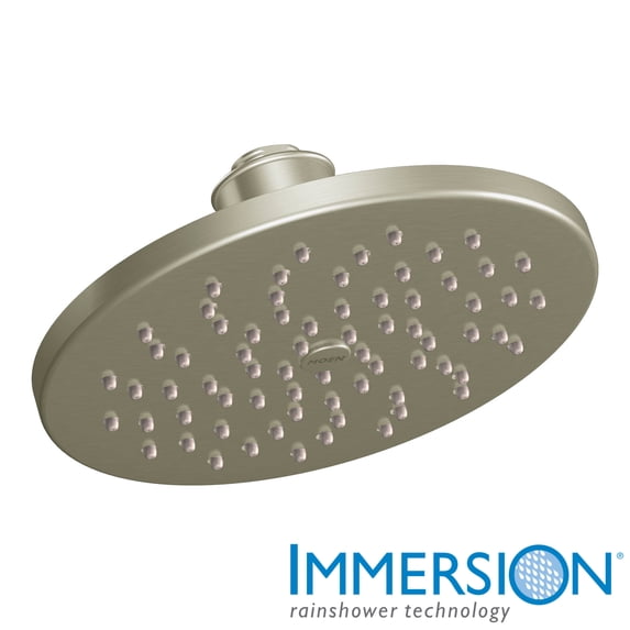 Moen Brushed Nickel One-Function 8" Diameter Spray Head Rainshower