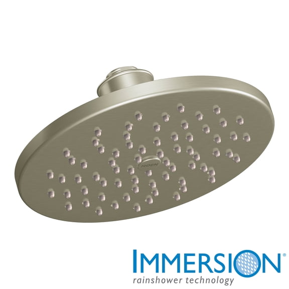 Moen Brushed Nickel One-Function 8" Diameter Spray Head Rainshower