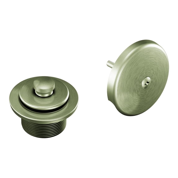 Moen Brushed Nickel Push-N-Lock Tub and Shower Drain Kit with Standard 1-1/2 Inch Threads