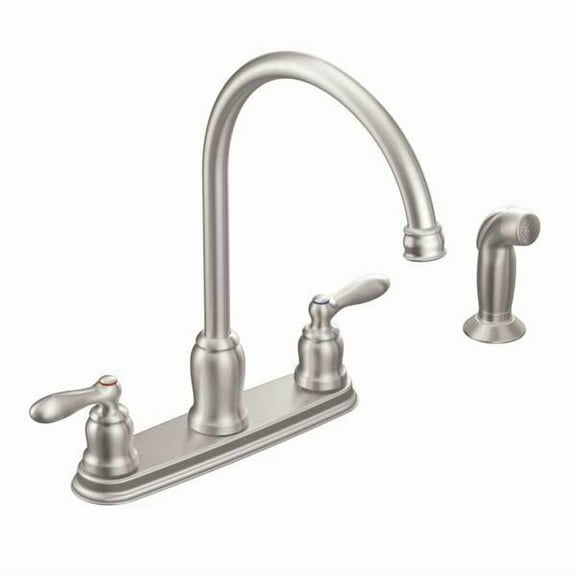 Moen CA87060SRS Caldwell 2 Handle Kitchen Faucet Stainless