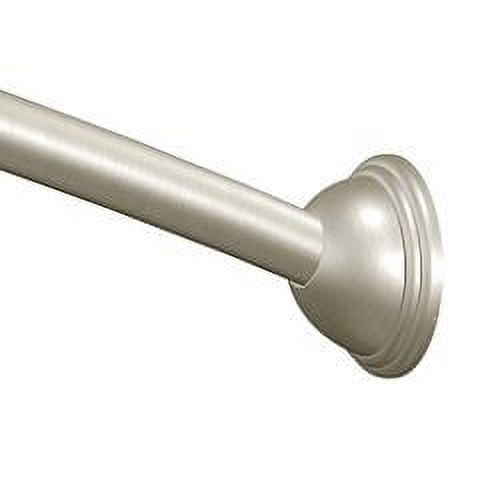 60" Brushed Nickel Curved Shower Curtain Rod