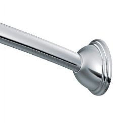 Brushed Nickel 72" Curved Shower Curtain Rail