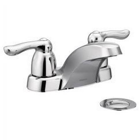 Moen 4925BC Chateau Two-Handle Low Arc Bathroom Faucet, Brushed Chrome