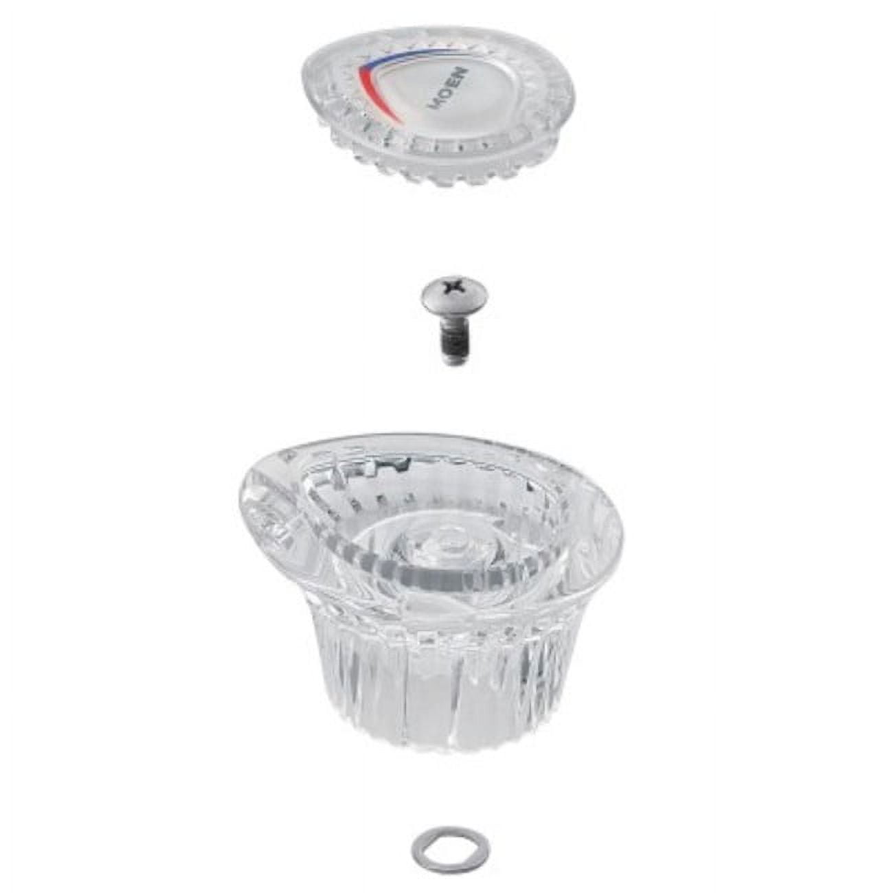 Clear Acrylic Modern Bathroom Faucet Handle Kit