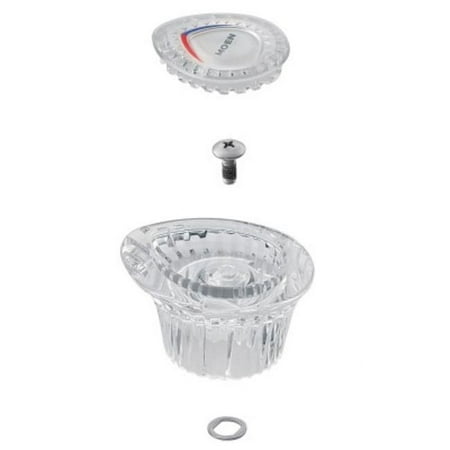 Moen Chateau Bathroom Handle Kit, Clear Knob