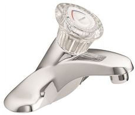 Chrome Centerset Bathroom Faucet with Acrylic Handle