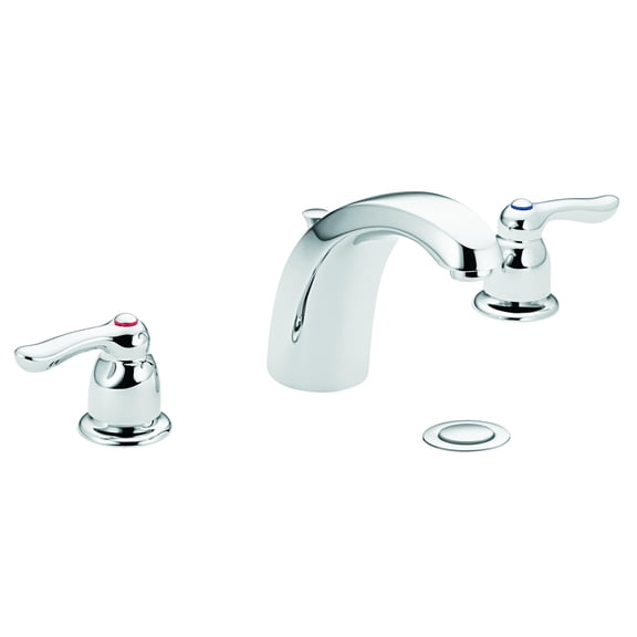 Moen Chateau Chrome Two-Handle Low Arc Centerset Bathroom Faucet