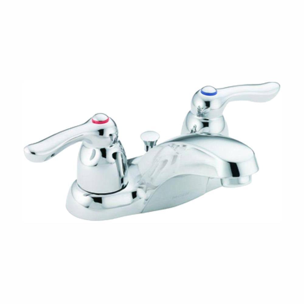Chrome Centerset Bathroom Faucet with Drain Assembly