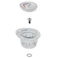 thumbnail image 1 of Moen Chateau Knob Handle Kit, Chateau 1 Handle Tub/Shower, Clear Knob With White & Chrome Insert, 1 of 2