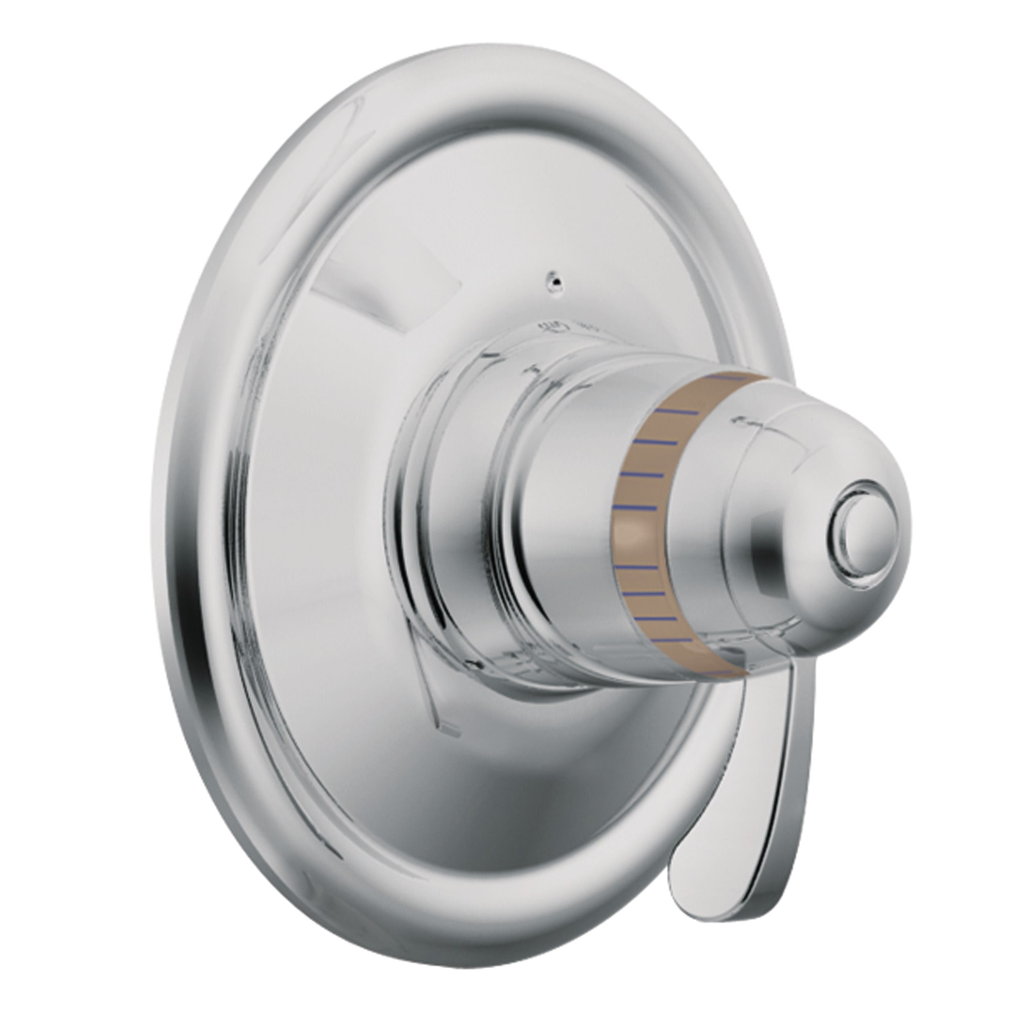 Chrome Wall-Mounted Thermostatic Valve Trim with Lever Handle