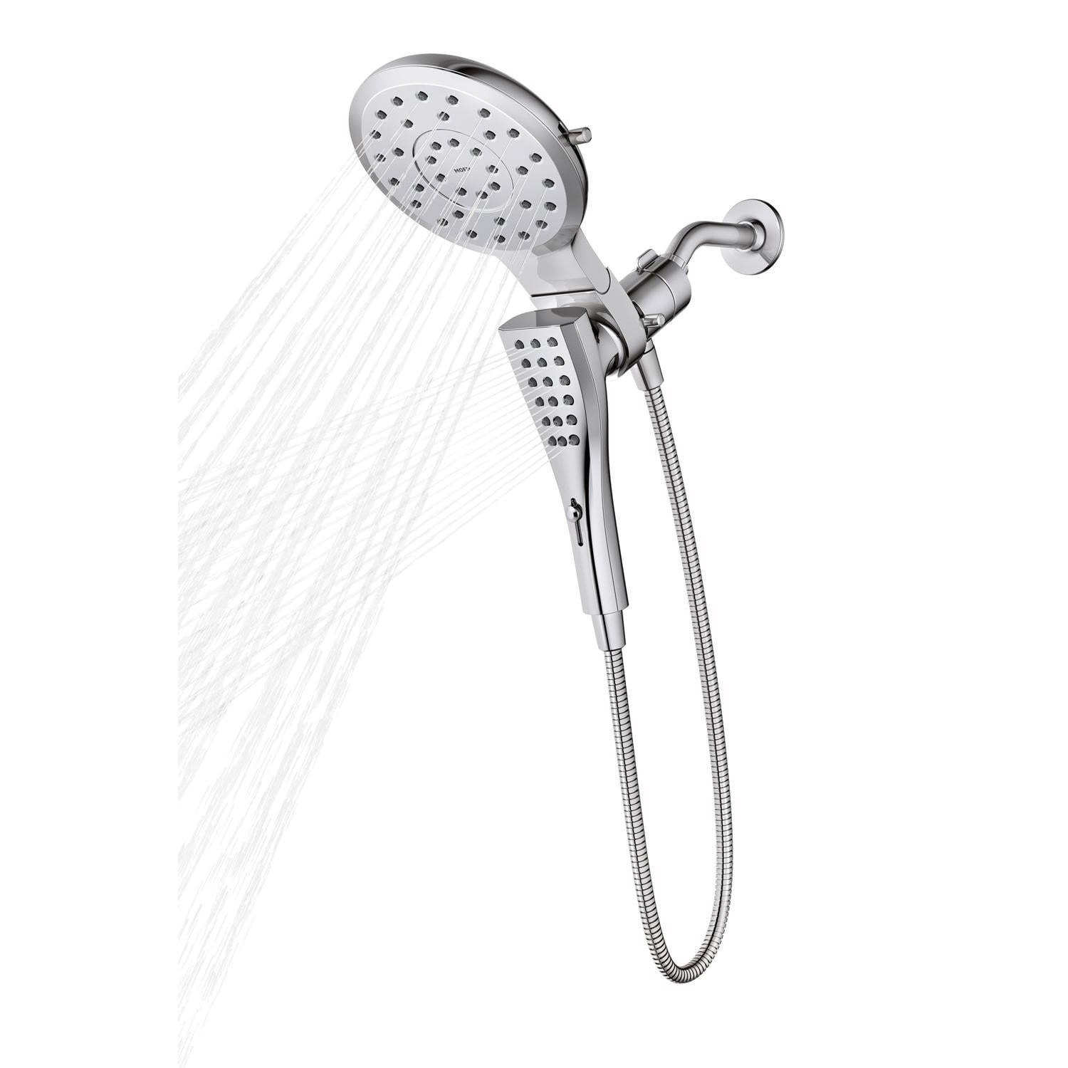 Chrome 8-Setting Round Rain and Hand Shower Combo