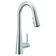 thumbnail image 1 of Moen Sleek Chrome Pulldown Kitchen Faucet Featuring Pull Down Sprayer with Power Boost, High Arc Modern Kitchen Faucet, One-Handle Easy Installation, 1 of 6