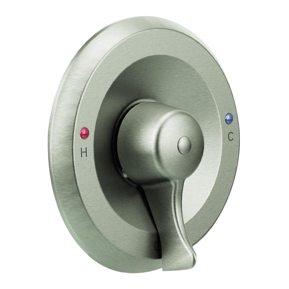 Moen M-Dura Posi-Temp Shower Trim Kit, Commercial 7-Inch Classic Shower Valve Control Trim Kit, Valve Required (Sold Separately), Brushed Nickel