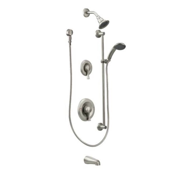 Moen Classic Brushed Nickel Posi-Temp(R) Transfer All-Metal Trim Kits