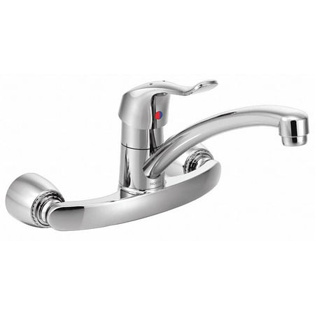Moen Commercial Low Arc,Chrome,Moen,M-Dura,Brass,1.5gpm 8713