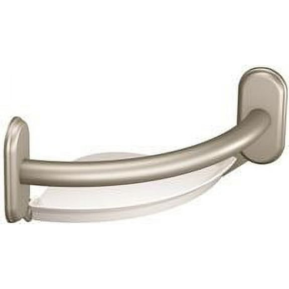 Moen Csi Grab Bar Brushed Nickel With Accessories, 9 In.