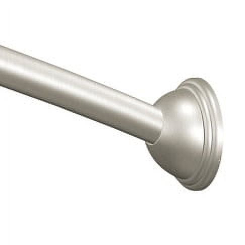 Adjustable Brushed Nickel Curved Shower Curtain Rod, 60-72 Inch
