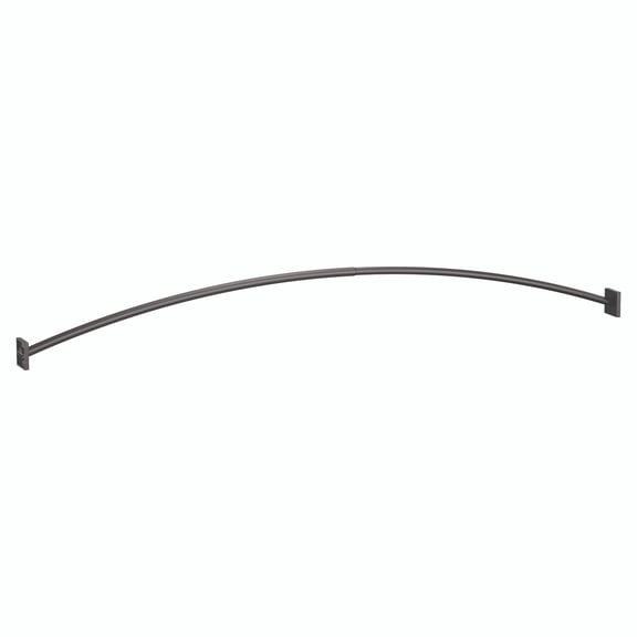 Moen Triva Matte Black Adjustable 48 to 72-Inch Curved Shower Curtain Rod