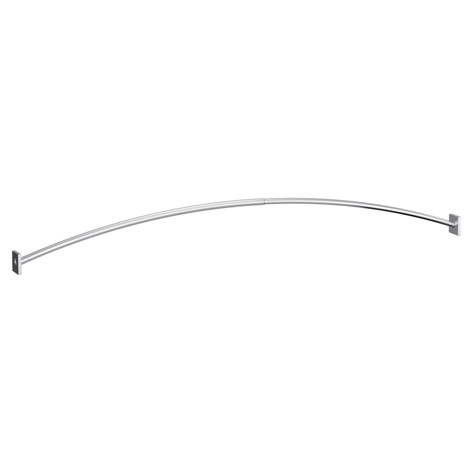 Adjustable Chrome Curved Wall Mounted Shower Rod