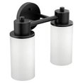 thumbnail image 1 of Moen DN0762BL Matte black two globe bath light, 1 of 5