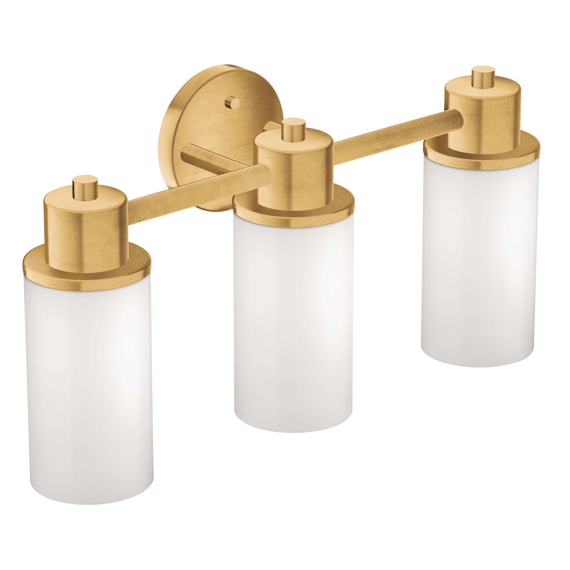 Modern Black and Gold 3-Bulb Up/Down Outdoor Wall Light